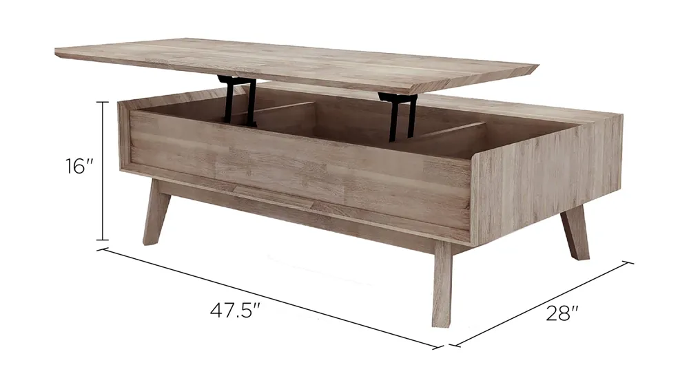 Gia Lift Top Coffee Table Dimensions