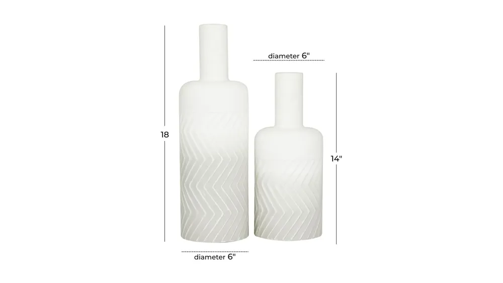 Ivy Collection Zelsaesthetics Vase Set of 2 Dimensions