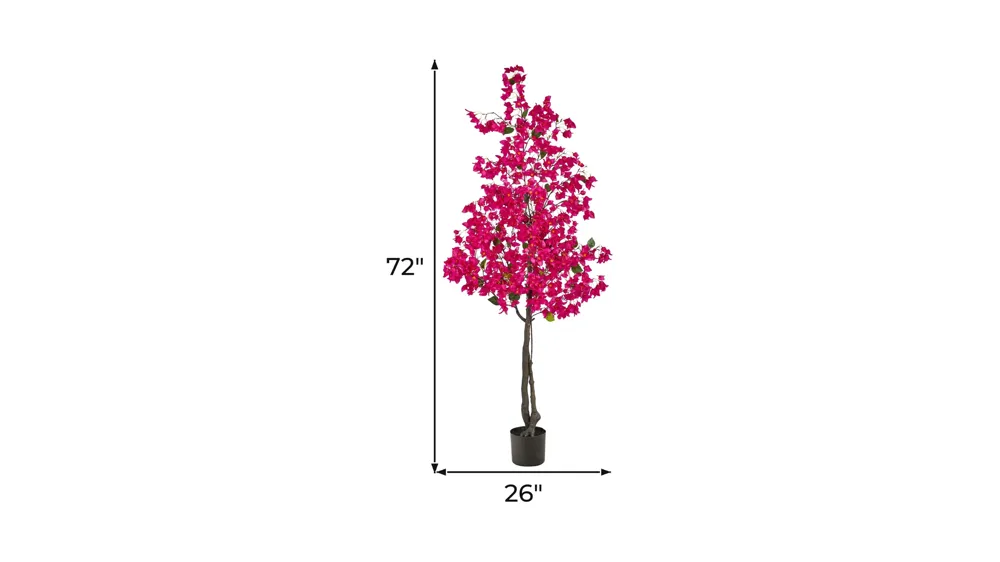 6' Bougainvillea Artificial Tree Dimensions