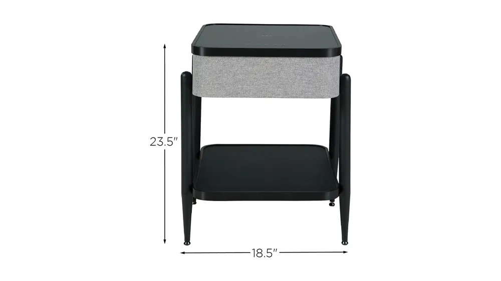Jax Accent Table w/USB & Speaker Dimensions