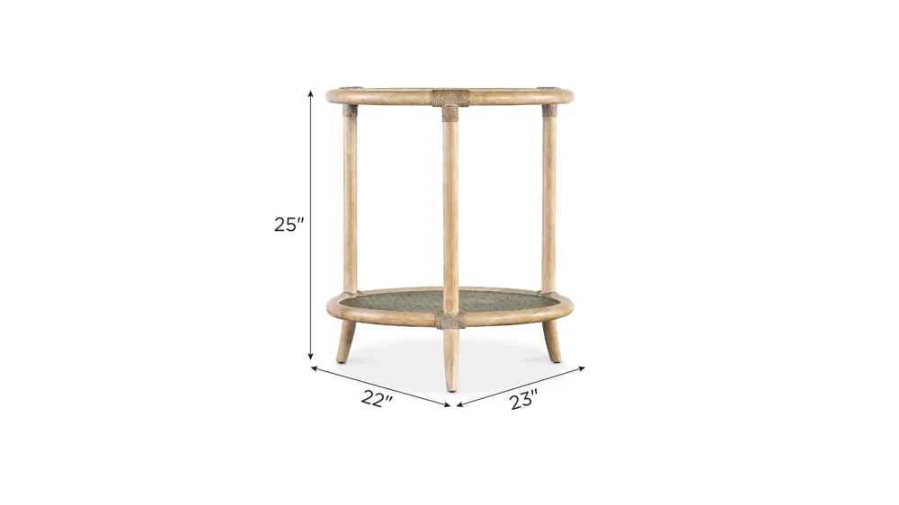 Retreat Raffia End Table Dimensions