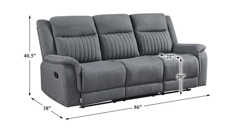 Hadden Reclining Sofa Dimensions
