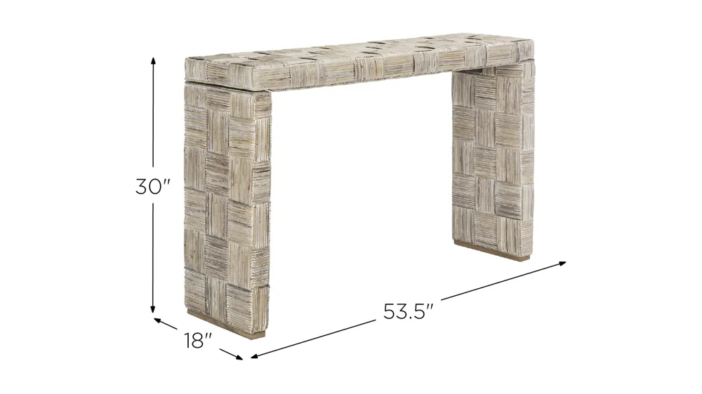 Ryder Rattan Console Table Dimensions