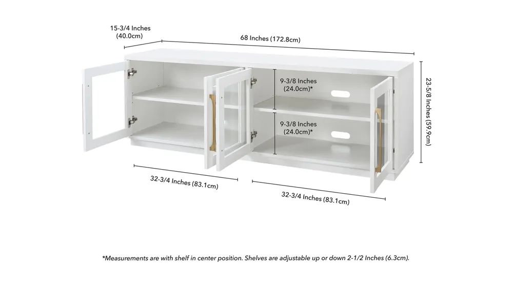 Donovan TV Stand Dimensions