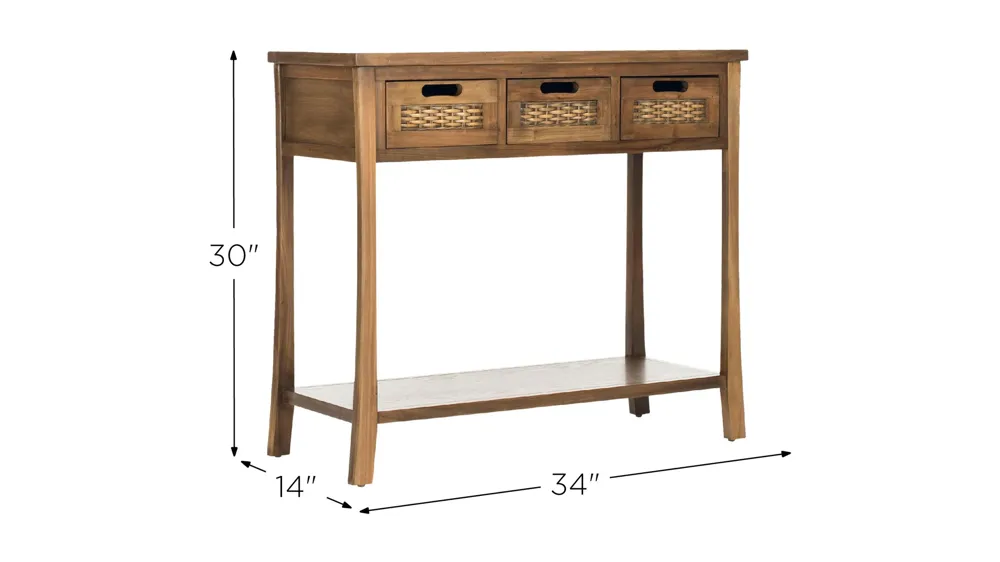 Josef 3 Drawer Console Table Dimensions