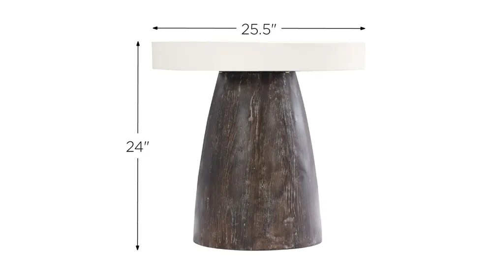 Woodward Round End Table Dimensions