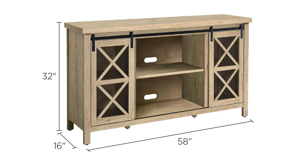 Clementine Oak TV Stand Dimensions