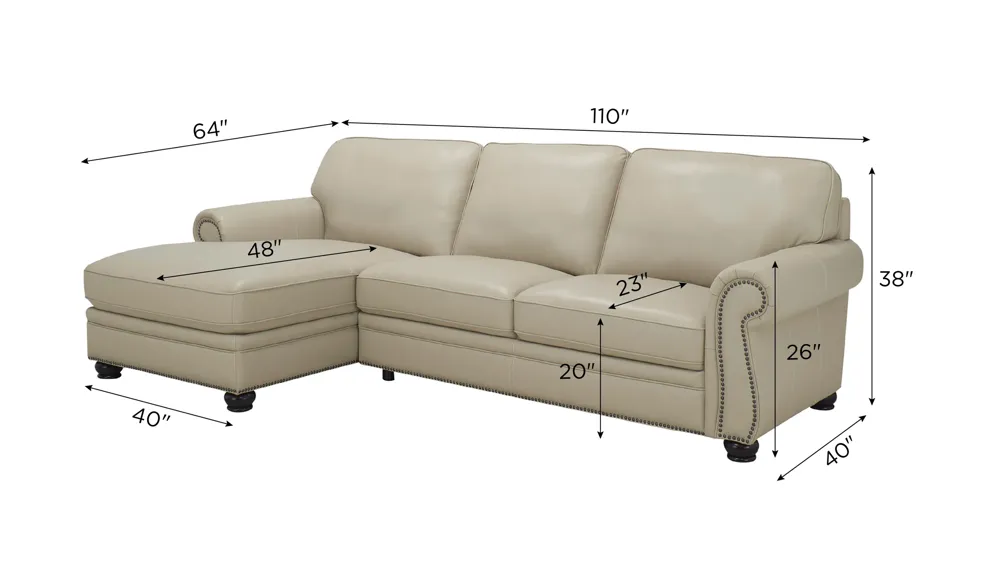 Gilmore 2-pc. Sectional Dimensions