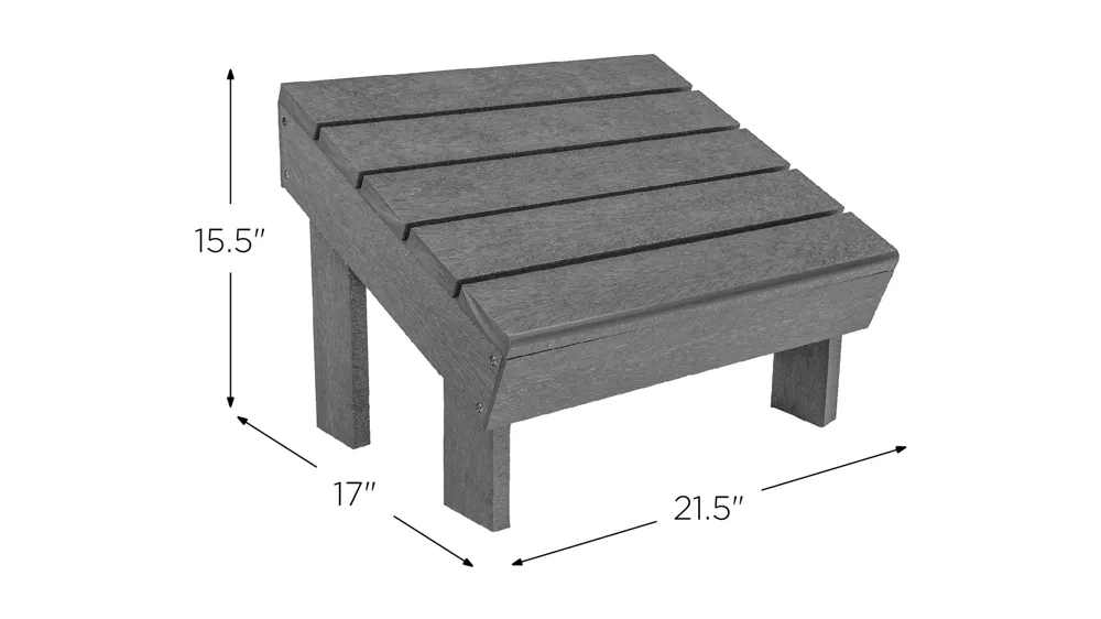 Generation Recycled Outdoor Modern Adirondack Footstool Dimensions