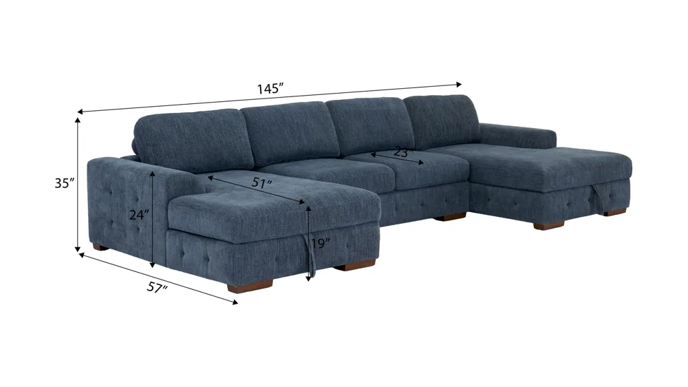 Dolman 3 pc. Sectional Dimensions