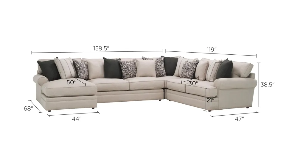Wind’N Swell (ウインド・ン・スウェル) クッション ビームス 4点 Wilkinson 4-pc. Sectional Sofa | Raymour & Flanigan