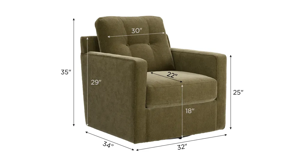 ModularOne Swivel Chair Dimensions