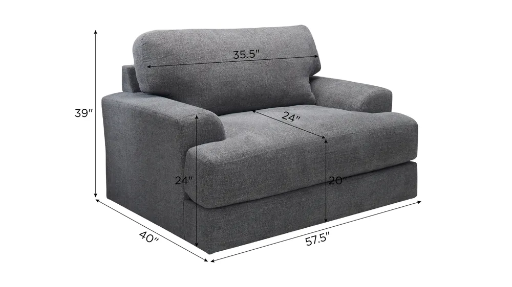 Sundera Chair and Half Dimensions
