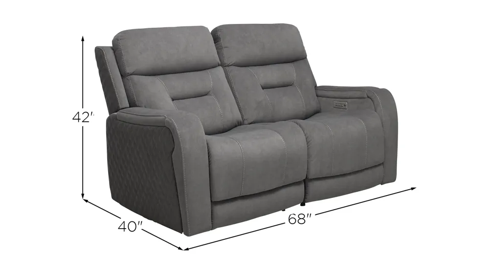 Irving 2-pc. Triple Power Loveseat Dimensions