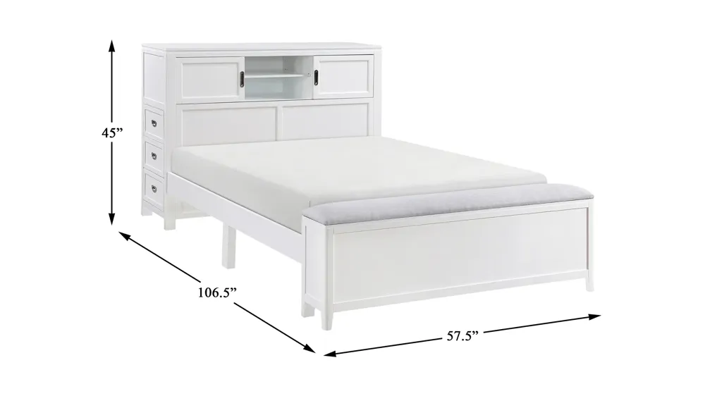 Madrona Bookcase Bed Dimensions