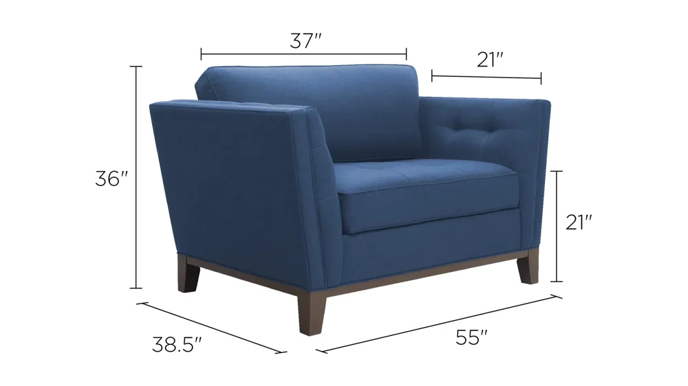 Macauley Chair-and-a-Half Dimensions
