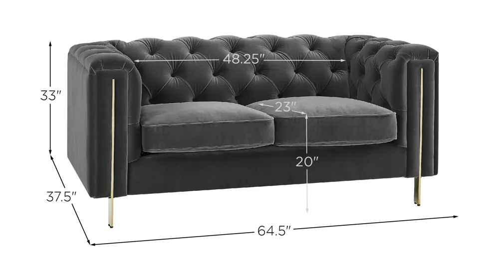 Charlene Loveseat Dimensions