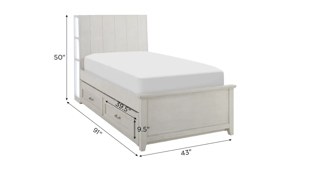Lennox Bed with Trundle Dimensions