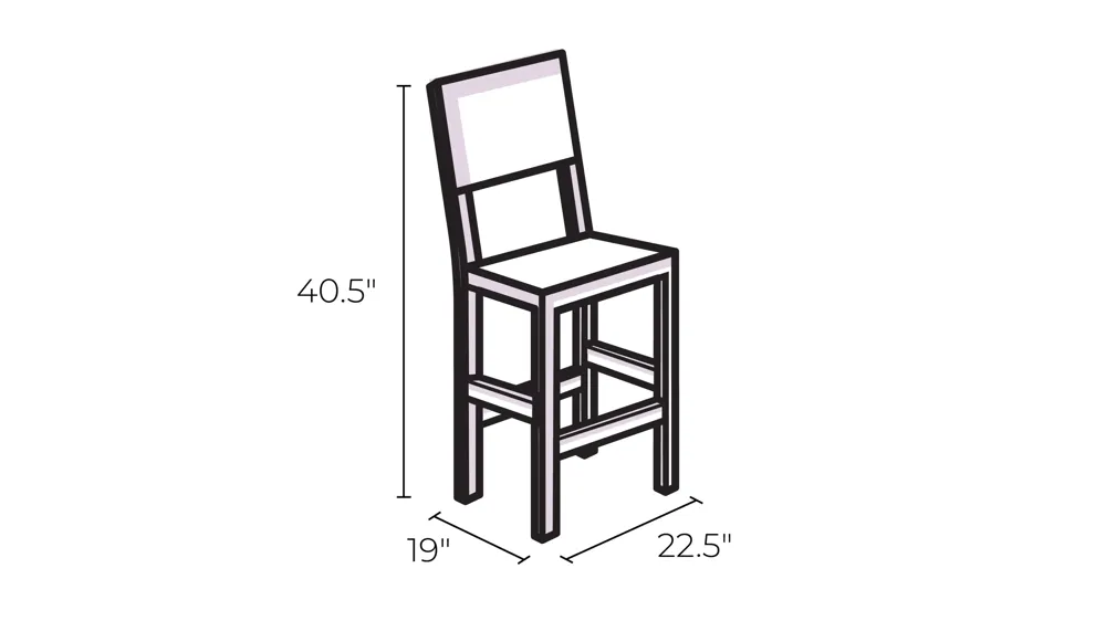 Basila Swivel Bar Stool Dimensions