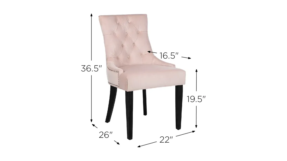Harlow Tufted Ring Dining Chair - Set of 2 Dimensions