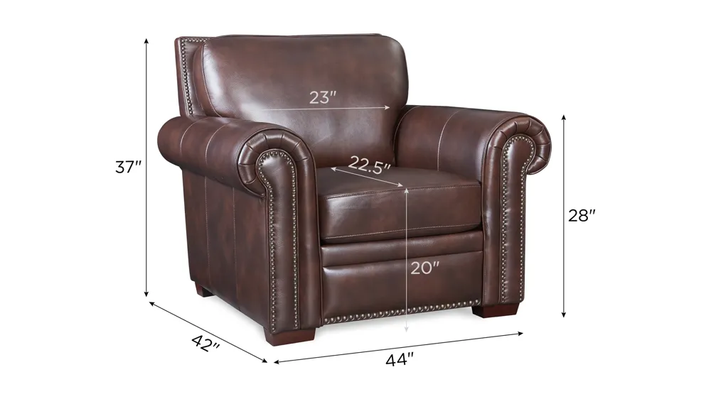 Rocco Leather Chair Dimensions