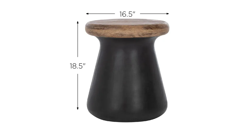 Ronson Outdoor Concrete Accent Stool Dimensions
