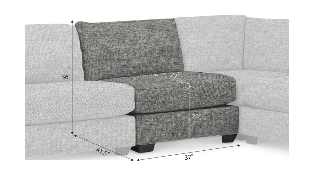 Thatcher Armless Chair Dimensions