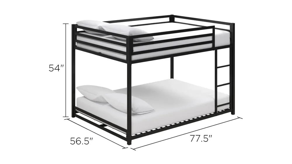 Miles Full over Full Bunk Bed Dimensions