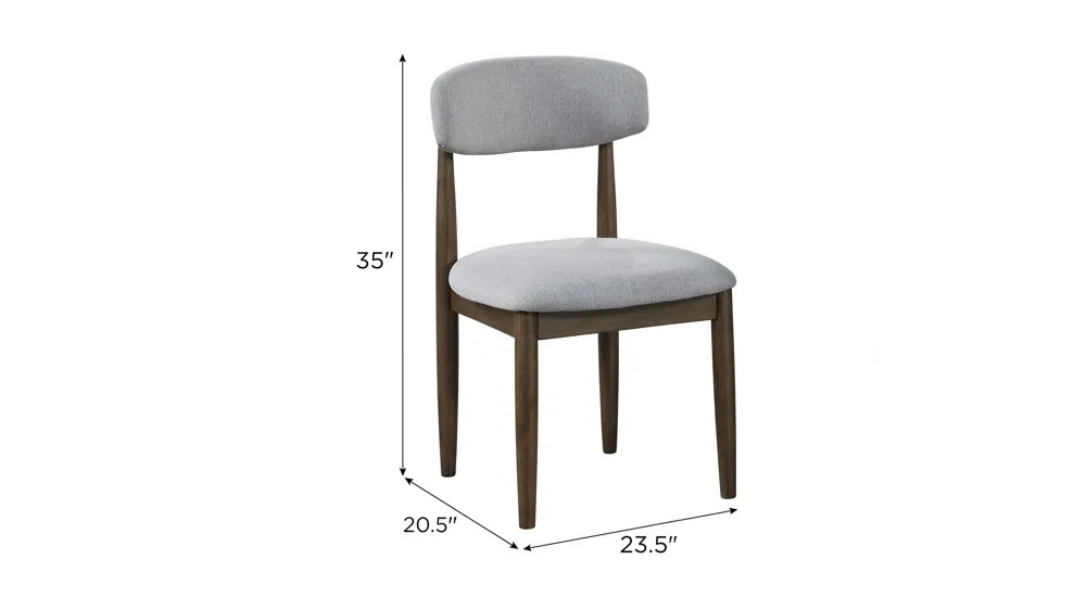 Burlington Upholstered Side Chair - Set of 2 Dimensions