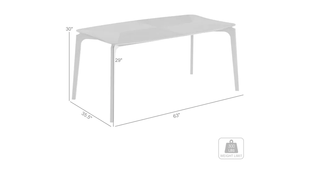 Kalia Dining Table Dimensions