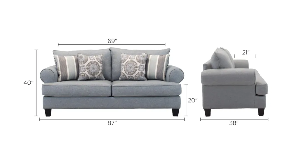 Azlyn Sofa Dimensions
