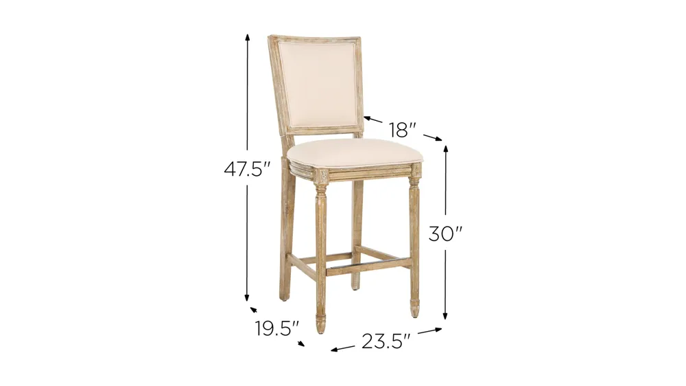 Buchanan Rectangular Bar Stool - Set of 2 Dimensions
