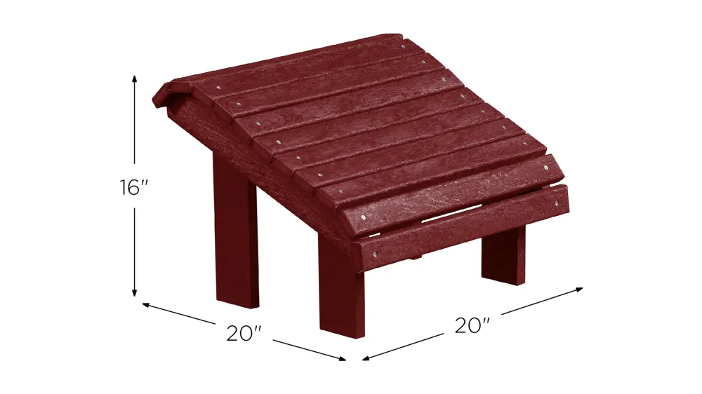 Capterra Casual Recycled Outdoor Premium Adirondack Footstool Dimensions