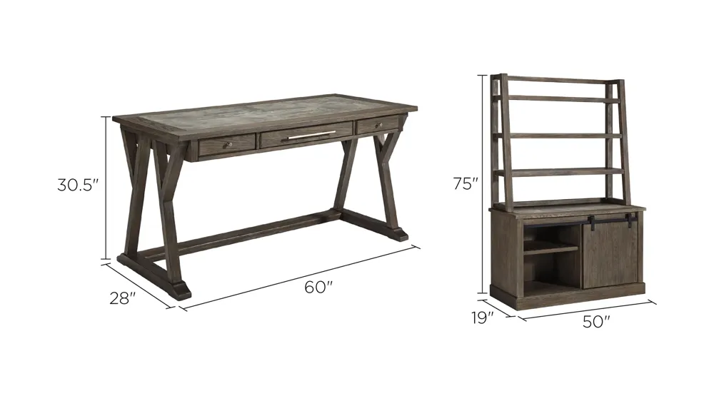 Darius 2-pc. Home Office Set Dimensions