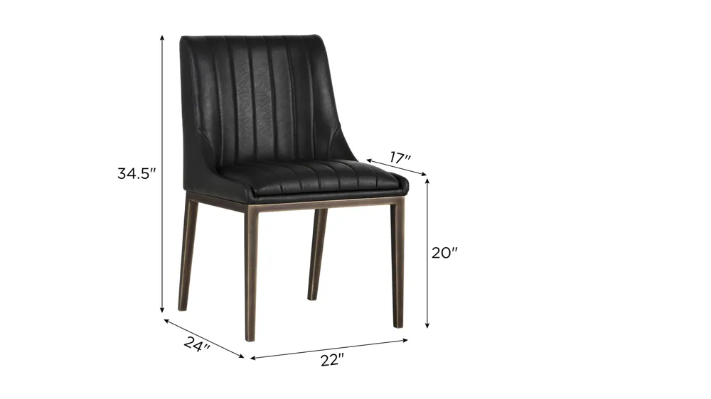 Halden Dining Chair - Set of 2 Dimensions