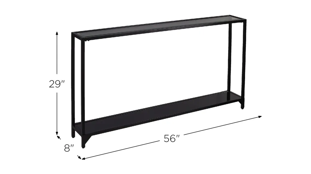 Coleshill Narrow Metal Console Table Dimensions