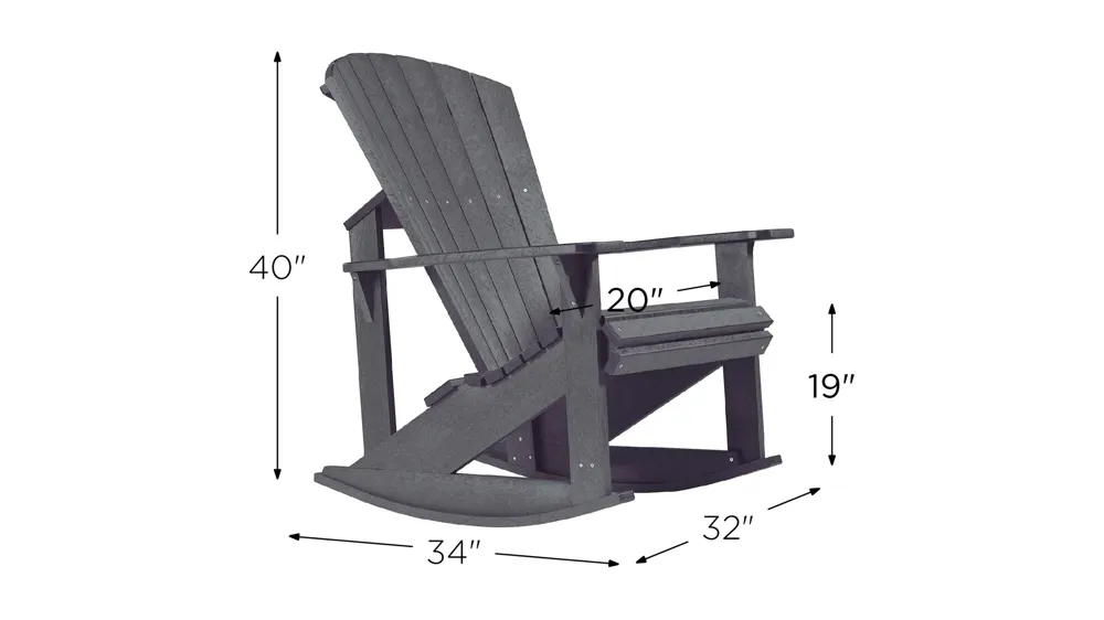 Generation Recycled Outdoor Adirondack Rocker Dimensions