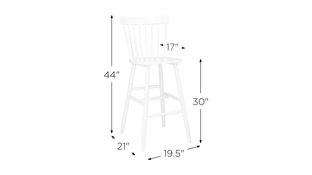 Neeses Bar Stool - Set of 2 Dimensions
