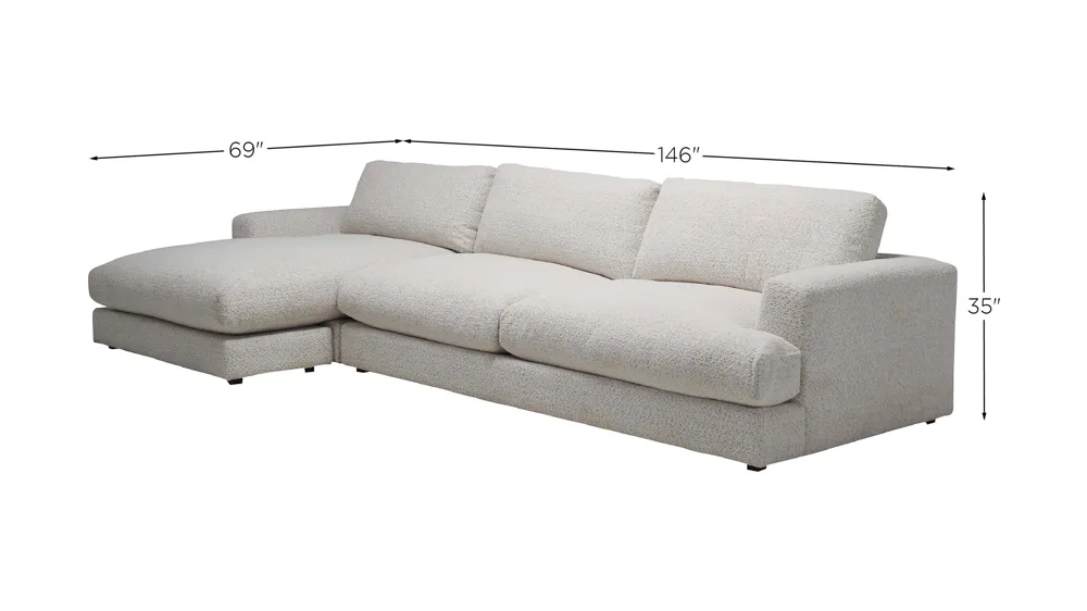 Montecito 2-pc. Sofa Chaise Dimensions