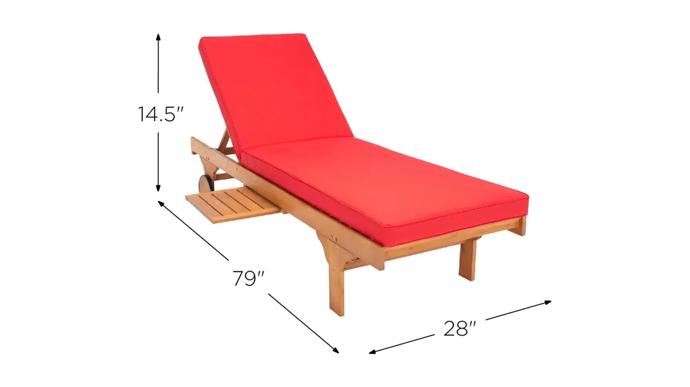 Artria Chaise Lounge Chair With Side Table Dimensions