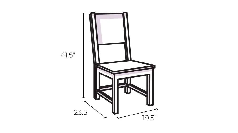 Modern Rustic Bar Chair (Set of 2) Dimensions