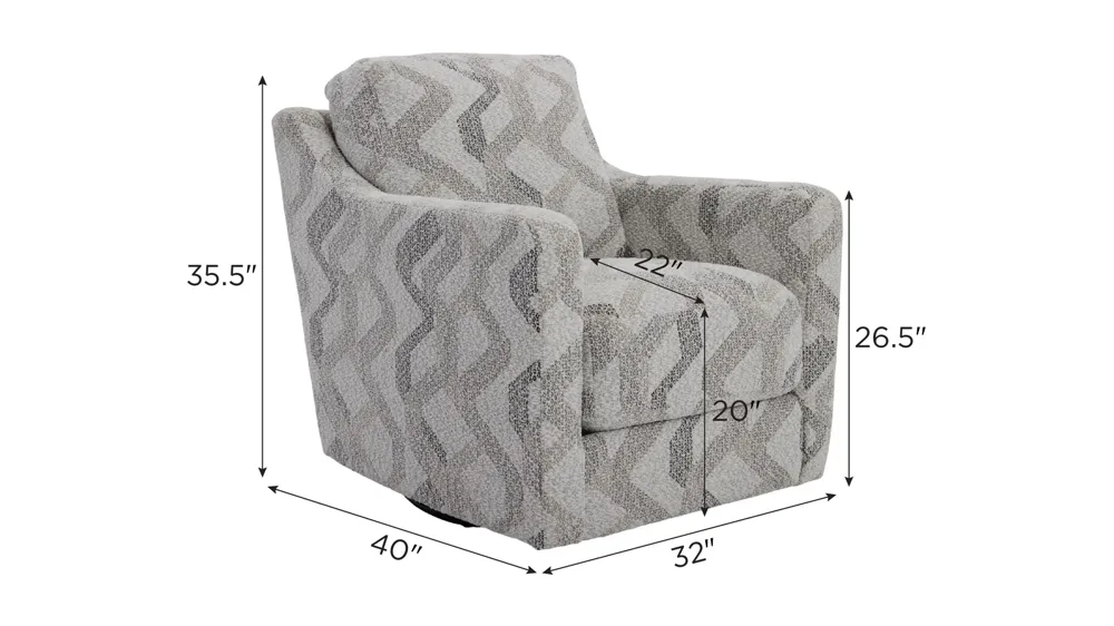 Stella Swivel Accent Chair Dimensions