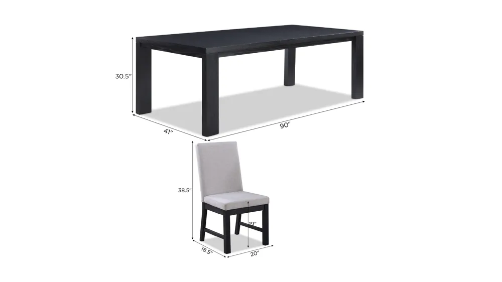 Pelham 5-pc. Dining Set Dimensions