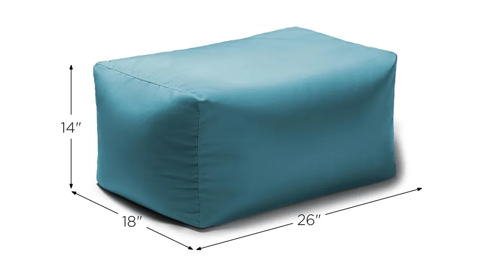Lamont Outdoor Bean Bag Ottoman Dimensions