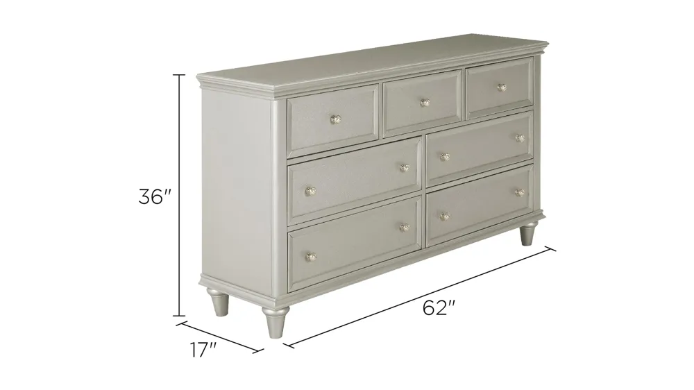 Tiffany Bedroom Dresser Dimensions