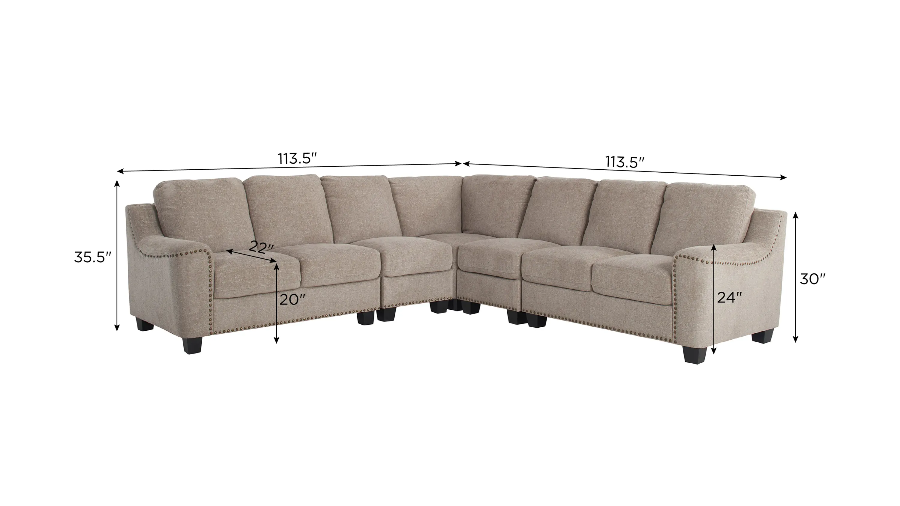 Caravan 5-pc. Sectional | Raymour & Flanigan