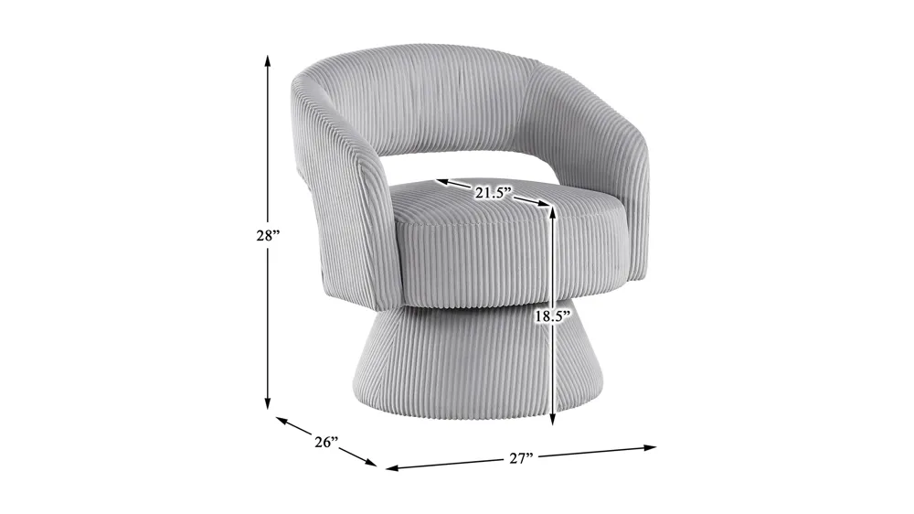 Clair Swivel Chair Dimensions