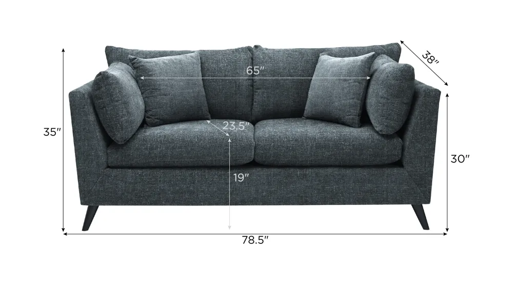 Caruso Loveseat Dimensions