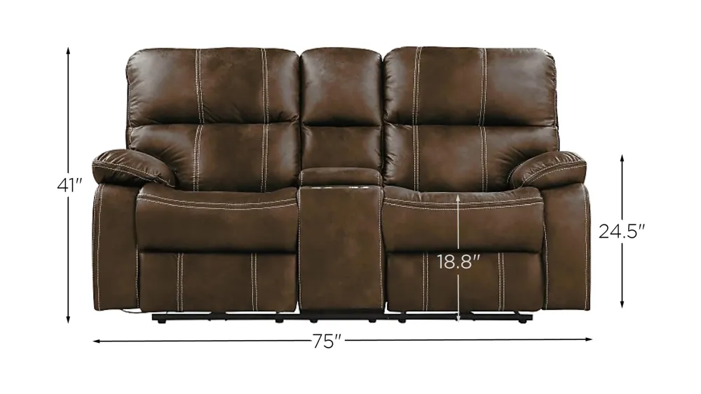 Jessie James Power Reclining Loveseat Dimensions