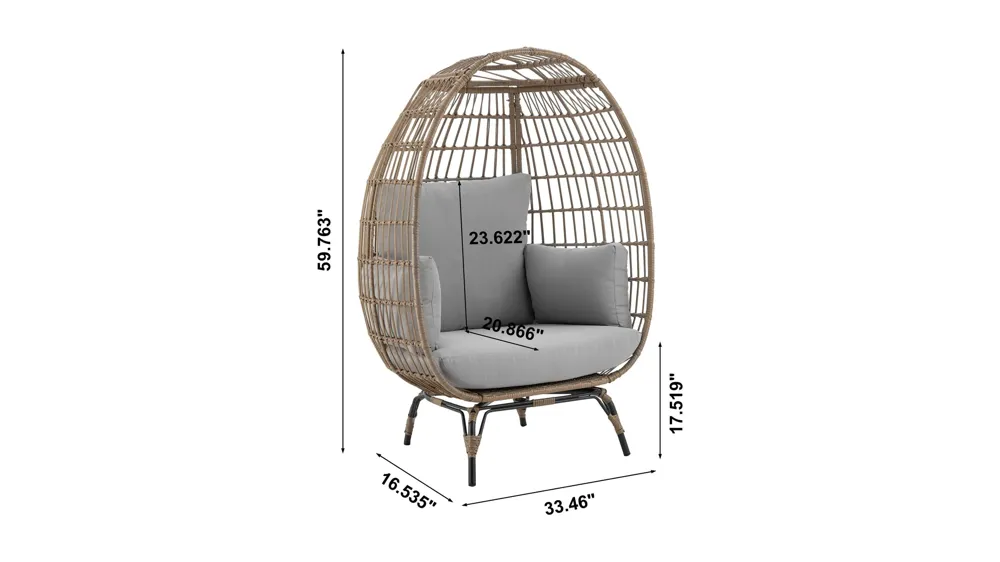 Spezia Freestanding Patio Egg Chair Dimensions